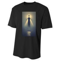 Nautical Lighthouse Beam Ocean Maritime Fog Performance Sprint T-Shirt