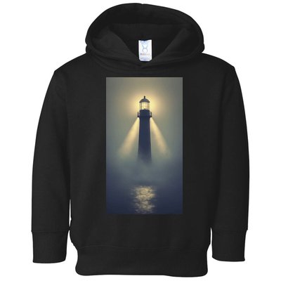 Nautical Lighthouse Beam Ocean Maritime Fog Toddler Hoodie