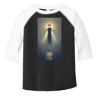 Nautical Lighthouse Beam Ocean Maritime Fog Toddler Fine Jersey T-Shirt