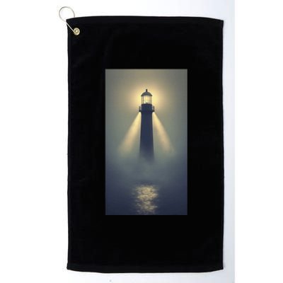 Nautical Lighthouse Beam Ocean Maritime Fog Platinum Collection Golf Towel