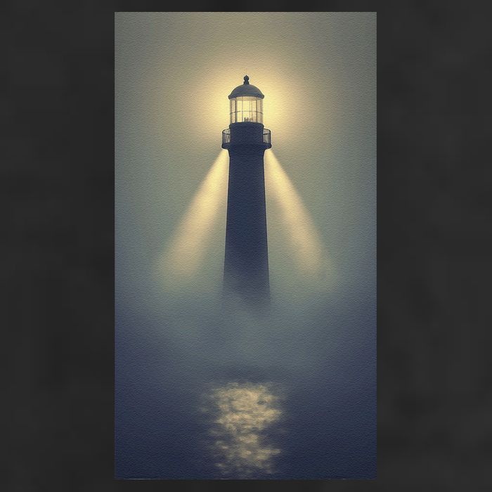 Nautical Lighthouse Beam Ocean Maritime Fog Golf Towel