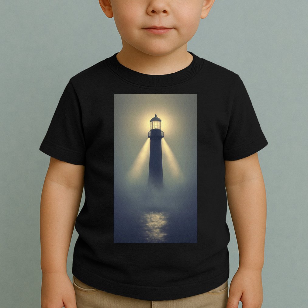 Nautical Lighthouse Beam Ocean Maritime Fog Toddler T-Shirt