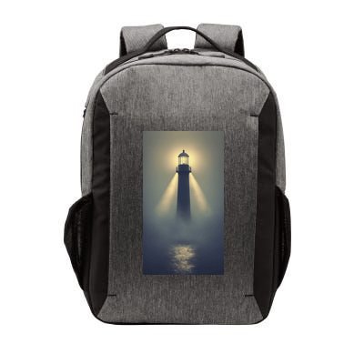 Nautical Lighthouse Beam Ocean Maritime Fog Vector Backpack