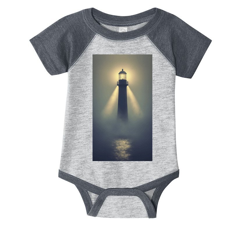 Nautical Lighthouse Beam Ocean Maritime Fog Infant Baby Jersey Bodysuit