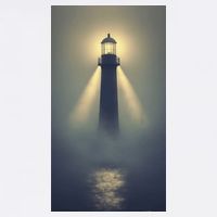 Nautical Lighthouse Beam Ocean Maritime Fog Garment-Dyed Sweatshirt