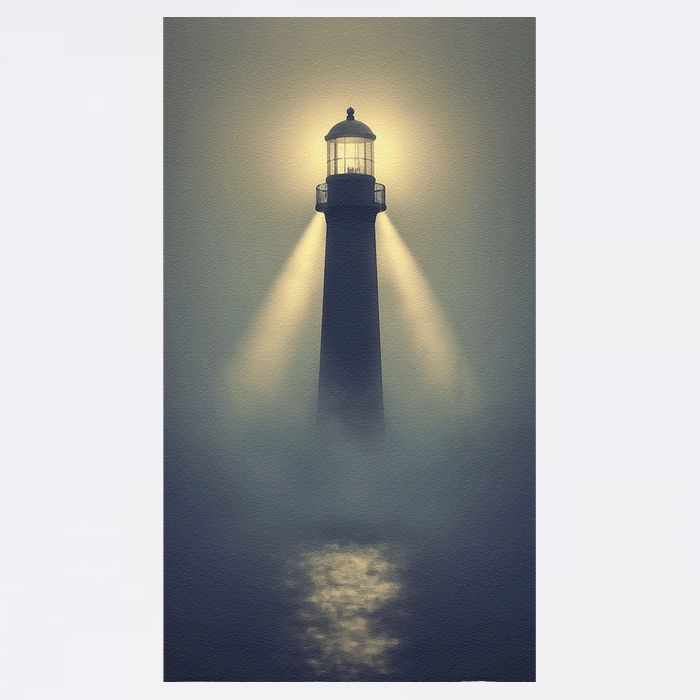Nautical Lighthouse Beam Ocean Maritime Fog Garment-Dyed Sweatshirt
