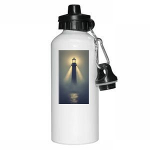 Nautical Lighthouse Beam Ocean Maritime Fog Aluminum Water Bottle