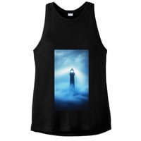 Nautical Lighthouse Beam Nautical Themes Maritime Ladies PosiCharge Tri-Blend Wicking Tank