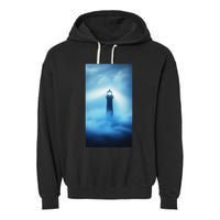 Nautical Lighthouse Beam Nautical Themes Maritime Garment-Dyed Fleece Hoodie