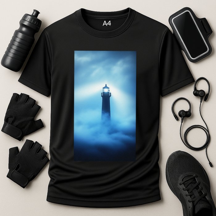 Nautical Lighthouse Beam Nautical Themes Maritime Cooling Performance Crew T-Shirt
