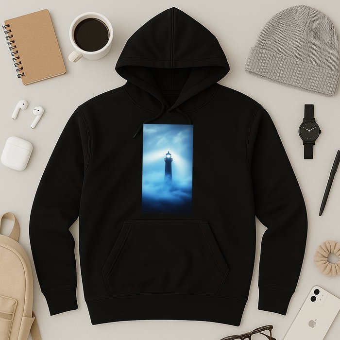 Nautical Lighthouse Beam Nautical Themes Maritime Hoodie
