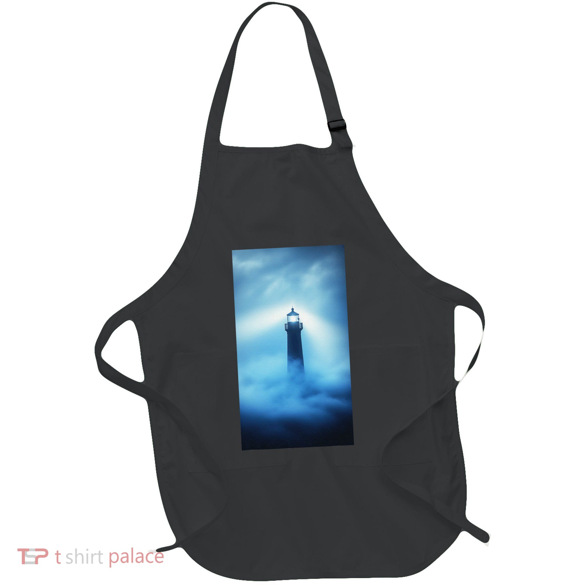 Nautical Lighthouse Beam Nautical Themes Maritime Full-Length Apron With Pockets