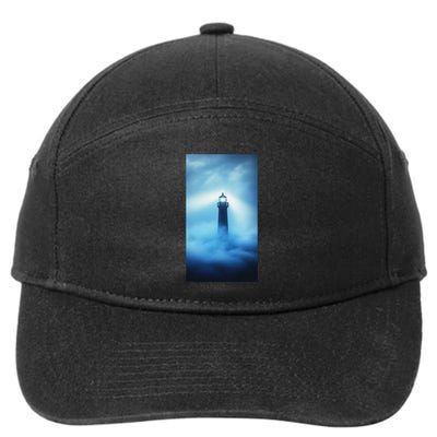 Nautical Lighthouse Beam Nautical Themes Maritime 7-Panel Snapback Hat