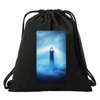 Nautical Lighthouse Beam Nautical Themes Maritime Drawstring Bag