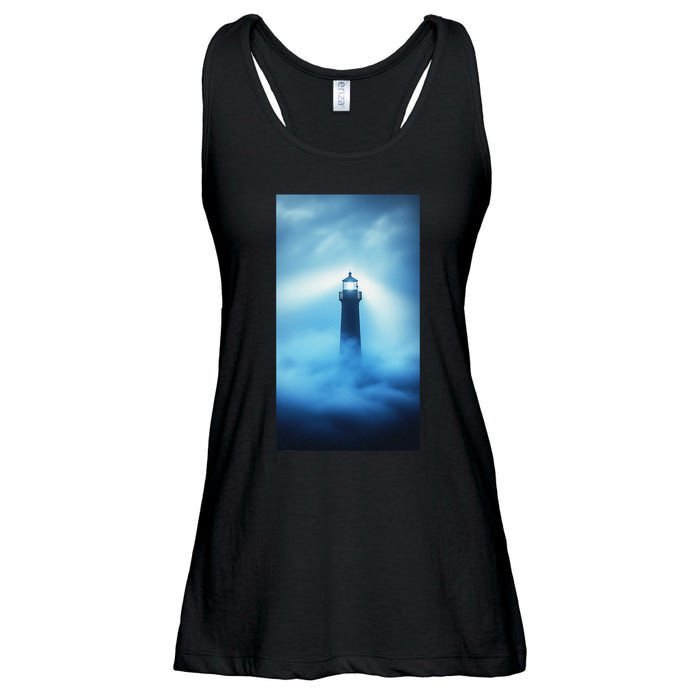 Nautical Lighthouse Beam Nautical Themes Maritime Ladies Essential Flowy Tank