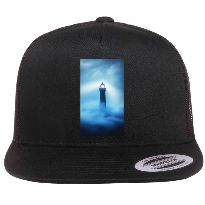 Nautical Lighthouse Beam Nautical Themes Maritime Flatbill Hat