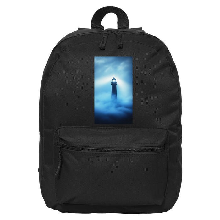 Nautical Lighthouse Beam Nautical Themes Maritime 16 in Basic Backpack