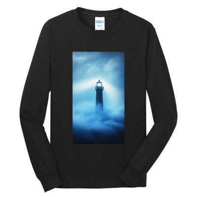 Nautical Lighthouse Beam Nautical Themes Maritime Tall Long Sleeve T-Shirt