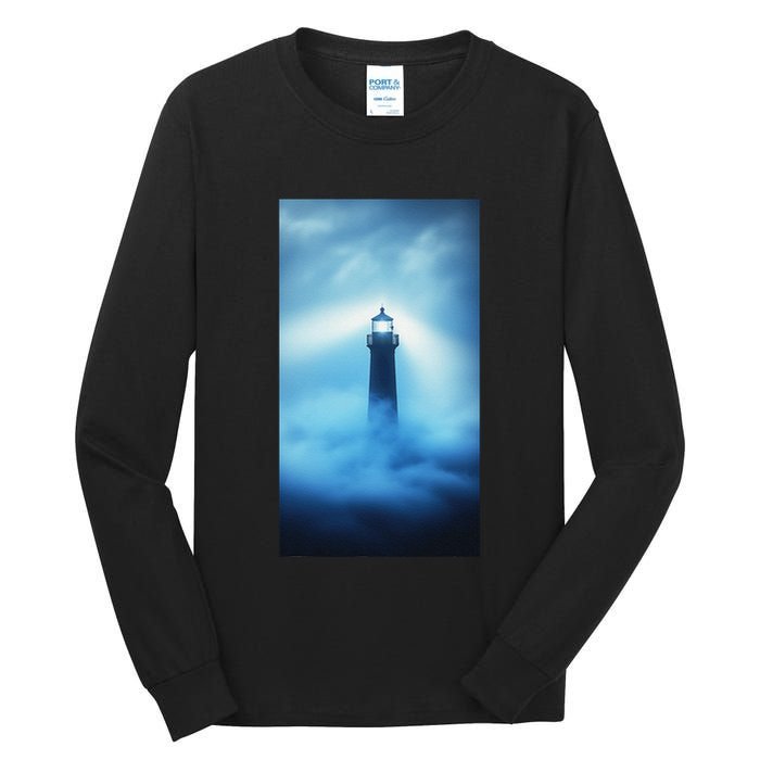 Nautical Lighthouse Beam Nautical Themes Maritime Tall Long Sleeve T-Shirt