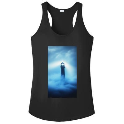 Nautical Lighthouse Beam Nautical Themes Maritime Ladies PosiCharge Competitor Racerback Tank