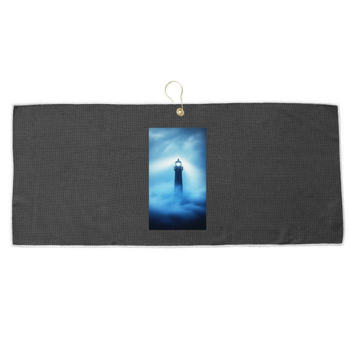 Nautical Lighthouse Beam Nautical Themes Maritime Large Microfiber Waffle Golf Towel
