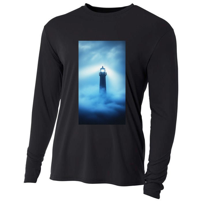Nautical Lighthouse Beam Nautical Themes Maritime Cooling Performance Long Sleeve Crew