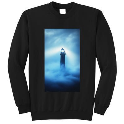 Nautical Lighthouse Beam Nautical Themes Maritime Tall Sweatshirt
