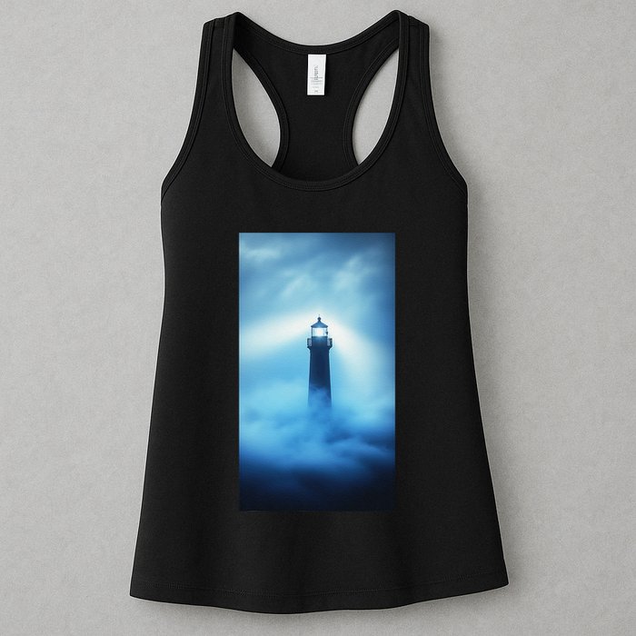 Nautical Lighthouse Beam Nautical Themes Maritime Womens Tank Top