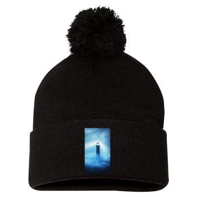 Nautical Lighthouse Beam Nautical Themes Maritime Pom Pom 12in Knit Beanie