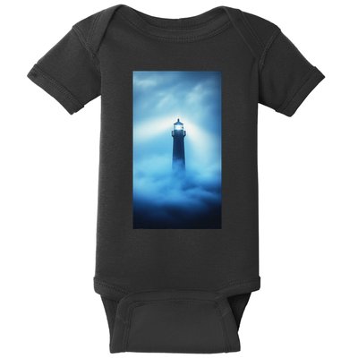 Nautical Lighthouse Beam Nautical Themes Maritime Baby Bodysuit