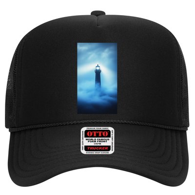 Nautical Lighthouse Beam Nautical Themes Maritime Trucker Hat