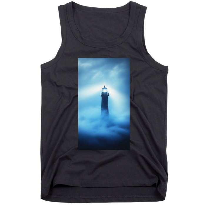 Nautical Lighthouse Beam Nautical Themes Maritime Tank Top