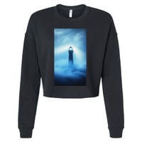 Nautical Lighthouse Beam Nautical Themes Maritime Cropped Pullover Crew