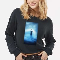 Nautical Lighthouse Beam Nautical Themes Maritime Cropped Pullover Crew