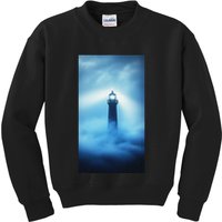 Nautical Lighthouse Beam Nautical Themes Maritime Kids Sweatshirt
