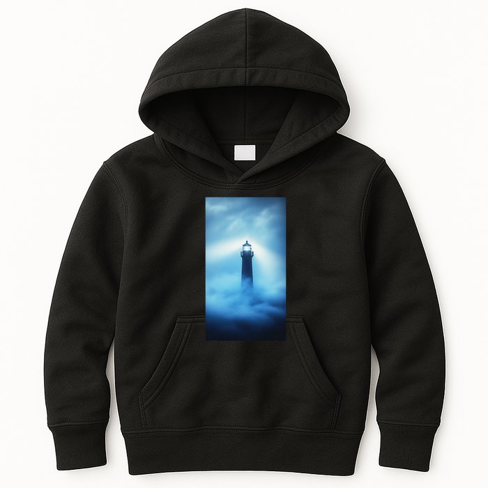 Nautical Lighthouse Beam Nautical Themes Maritime Kids Hoodie
