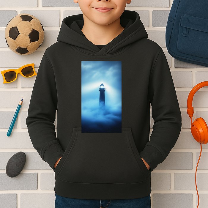 Nautical Lighthouse Beam Nautical Themes Maritime Kids Hoodie