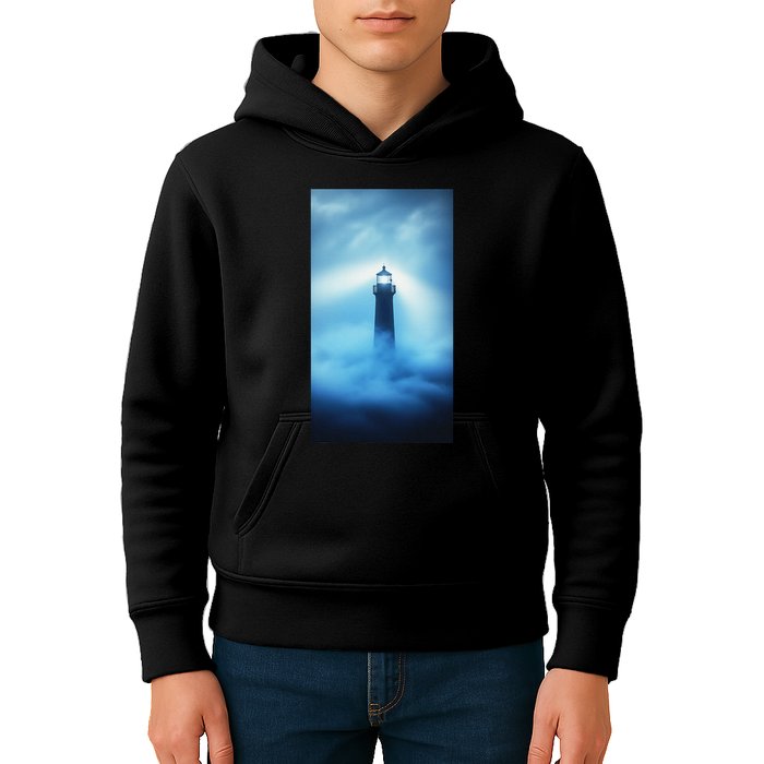 Nautical Lighthouse Beam Nautical Themes Maritime Kids Hoodie