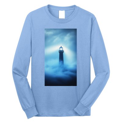 Nautical Lighthouse Beam Nautical Themes Maritime Long Sleeve Shirt
