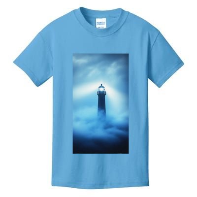 Nautical Lighthouse Beam Nautical Themes Maritime Kids T-Shirt