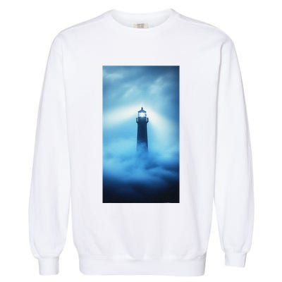 Nautical Lighthouse Beam Nautical Themes Maritime Garment-Dyed Sweatshirt