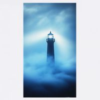 Nautical Lighthouse Beam Nautical Themes Maritime Garment-Dyed Sweatshirt