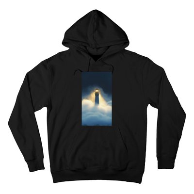 Nautical Lighthouse Beam Ocean Maritime Fog Hoodie