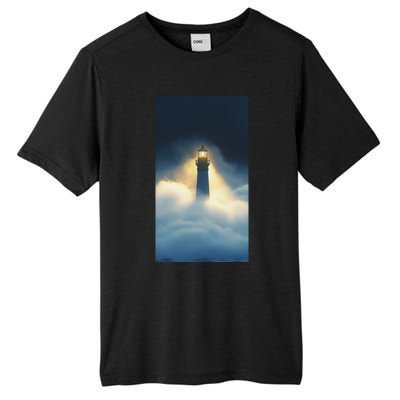 Nautical Lighthouse Beam Ocean Maritime Fog Tall Fusion ChromaSoft Performance T-Shirt