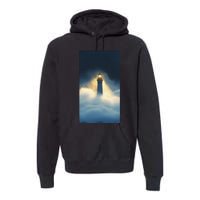 Nautical Lighthouse Beam Ocean Maritime Fog Premium Hoodie