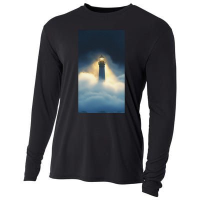 Nautical Lighthouse Beam Ocean Maritime Fog Cooling Performance Long Sleeve Crew