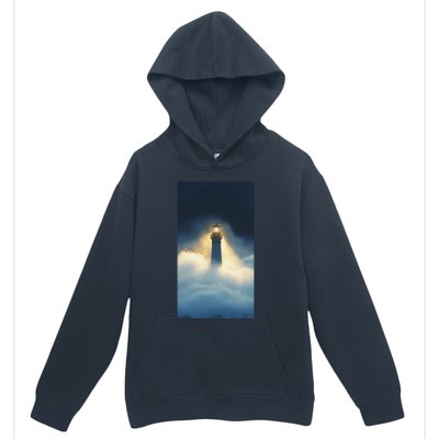 Nautical Lighthouse Beam Ocean Maritime Fog Urban Pullover Hoodie