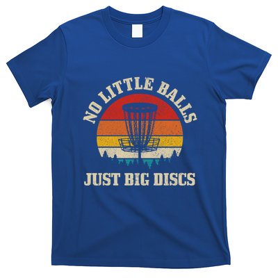 No Little Balls Just Big Discs Vintage Disc Golf Frisbee Gift T-Shirt