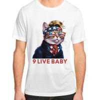 Nine Lives Baby Cat In Suite With Trump Hair American Flag Adult ChromaSoft Performance T-Shirt