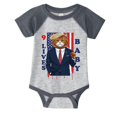 Nine Lives Baby Cat In Suite With Trump Hair Infant Baby Jersey Bodysuit